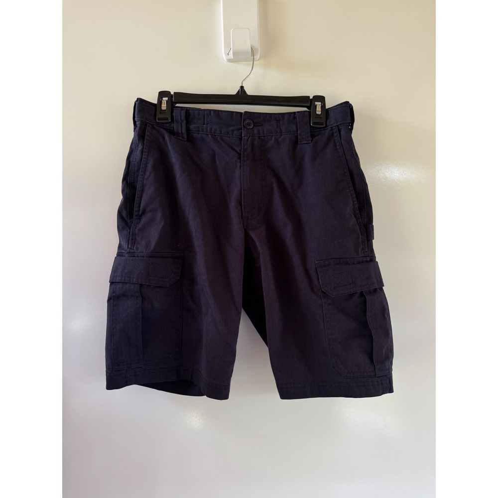 American Airlines by Lands End Mens Navy Blue Cargo Shorts Size 29 Workwear